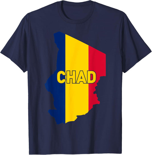 Proud Family and Patriotic Flag of Country Chad Kids Men T-Shirt - T-Shirt | Navy