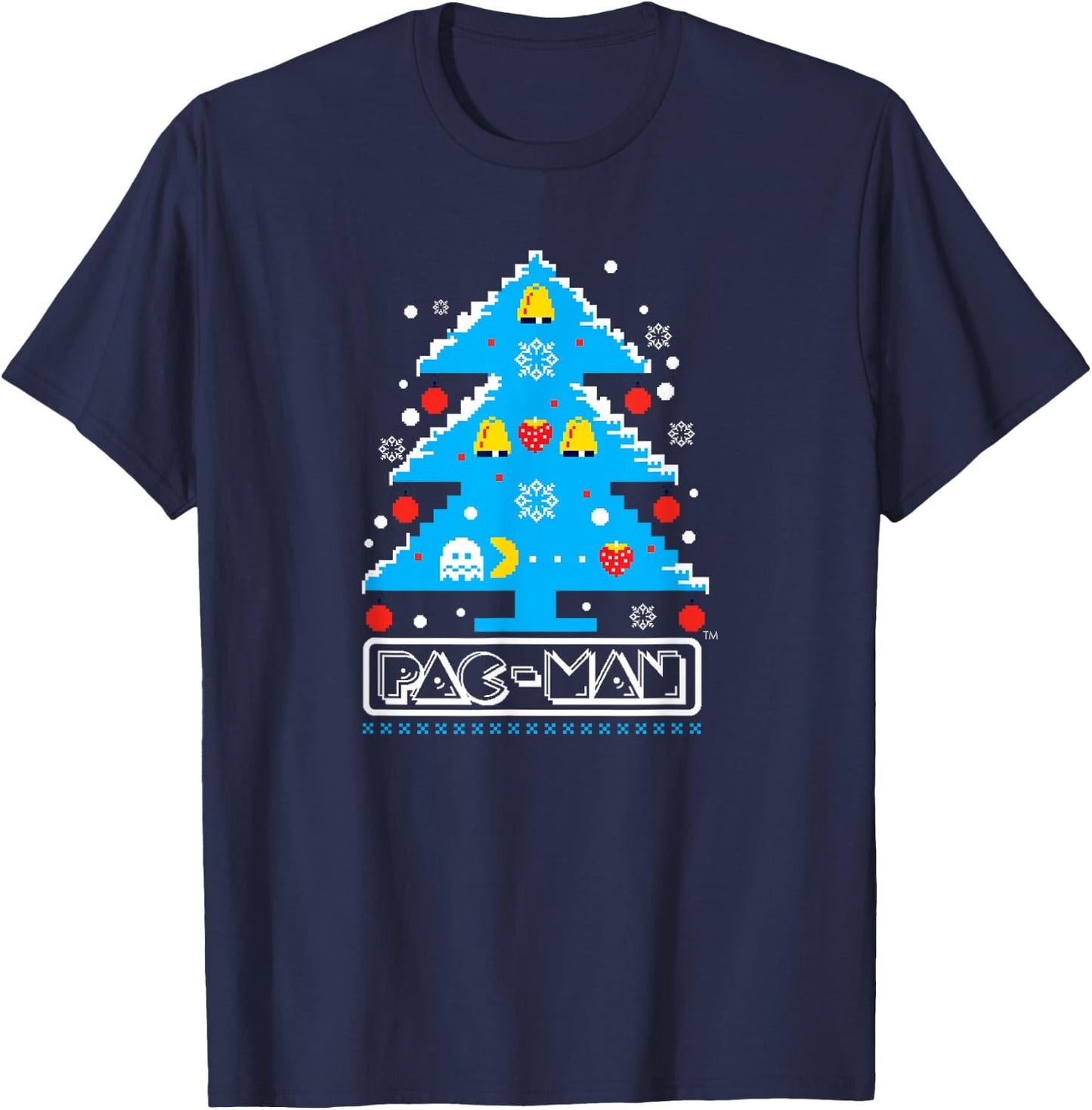 PAC-MAN Christmas T-Shirt - T-Shirt | Navy