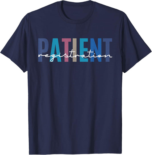 Patient Registration Registrar Emergency Department Hospital T-Shirt - T-Shirt | Navy