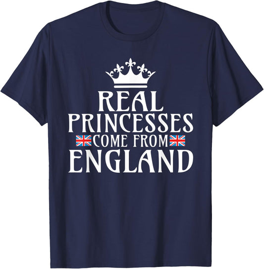 Real Princesses come from England T-Shirt - T-Shirt | Navy