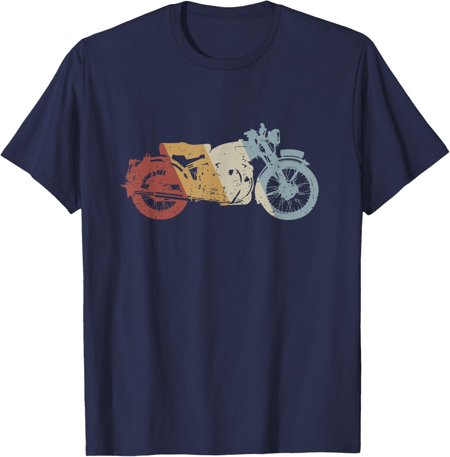 Motorcycle Retro Style Vintage T-Shirt - T-Shirt | Navy