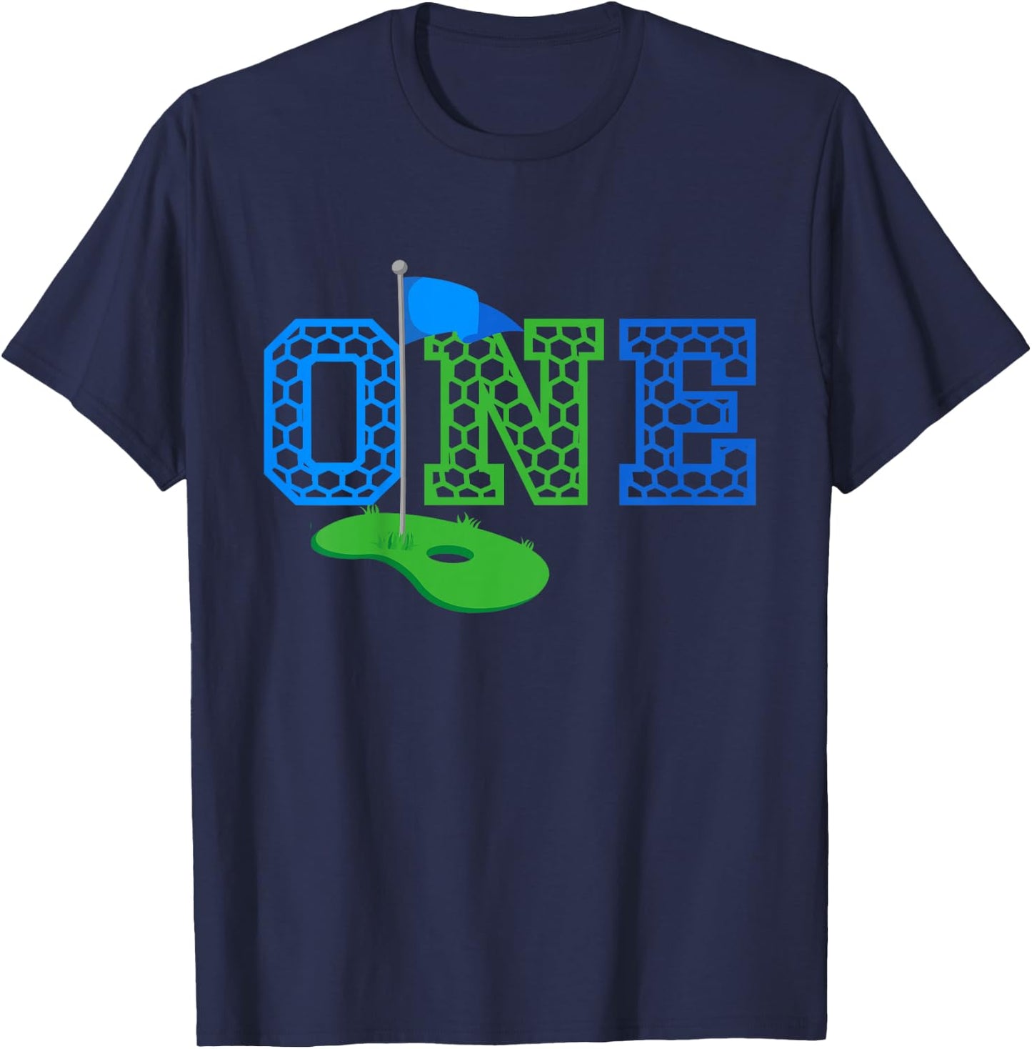 1st Birthday Golfer 1 Year old Golf Boy Girl Birthday T-Shirt - T-Shirt | Navy