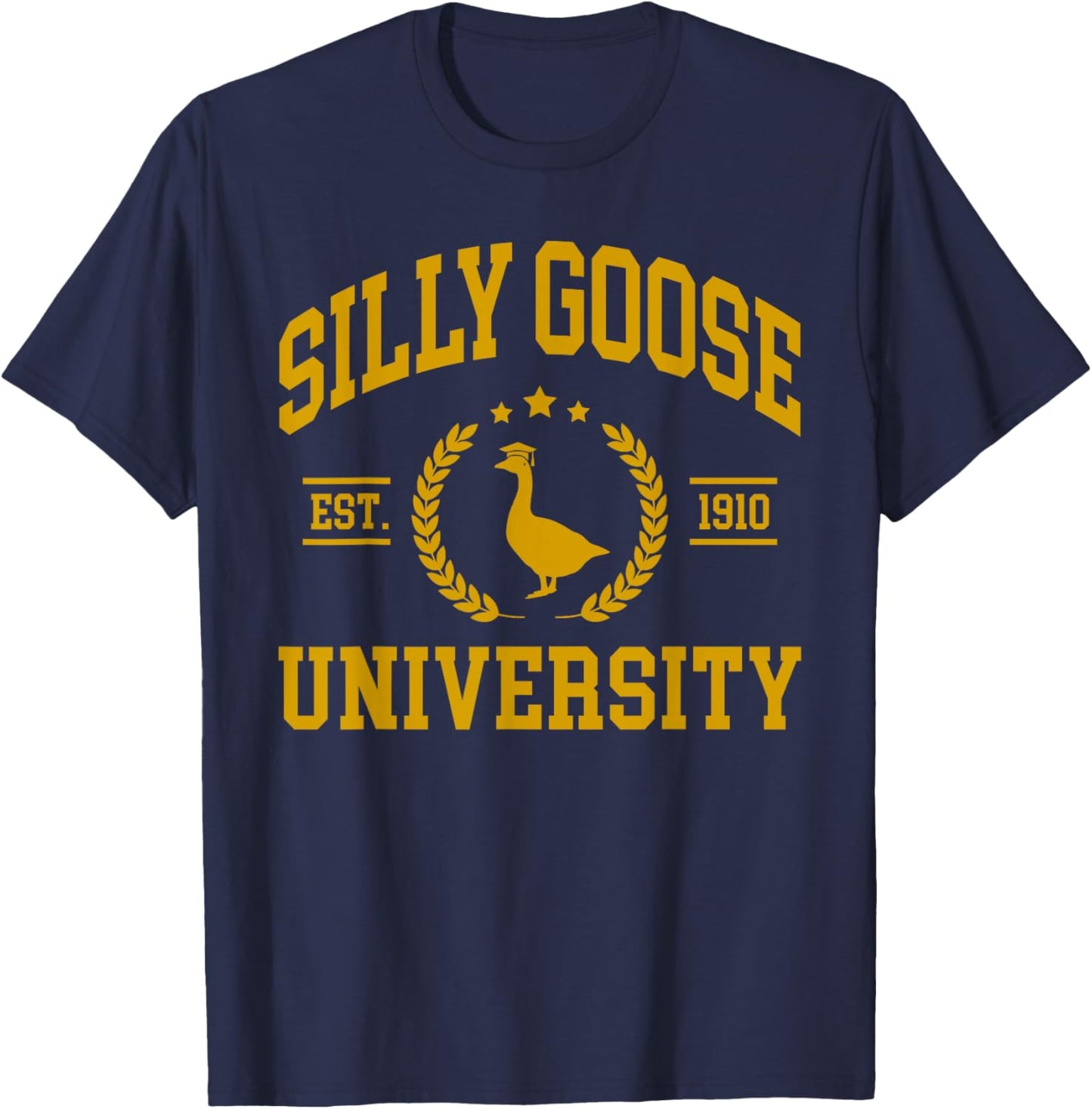 Silly Goose University Shirt, Funny Shirts , Goose T-Shirt - T-Shirt | Navy
