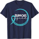 Gambling Addiction Awareness Teal Ribbon Support Squad T-Shirt - T-Shirt | Navy