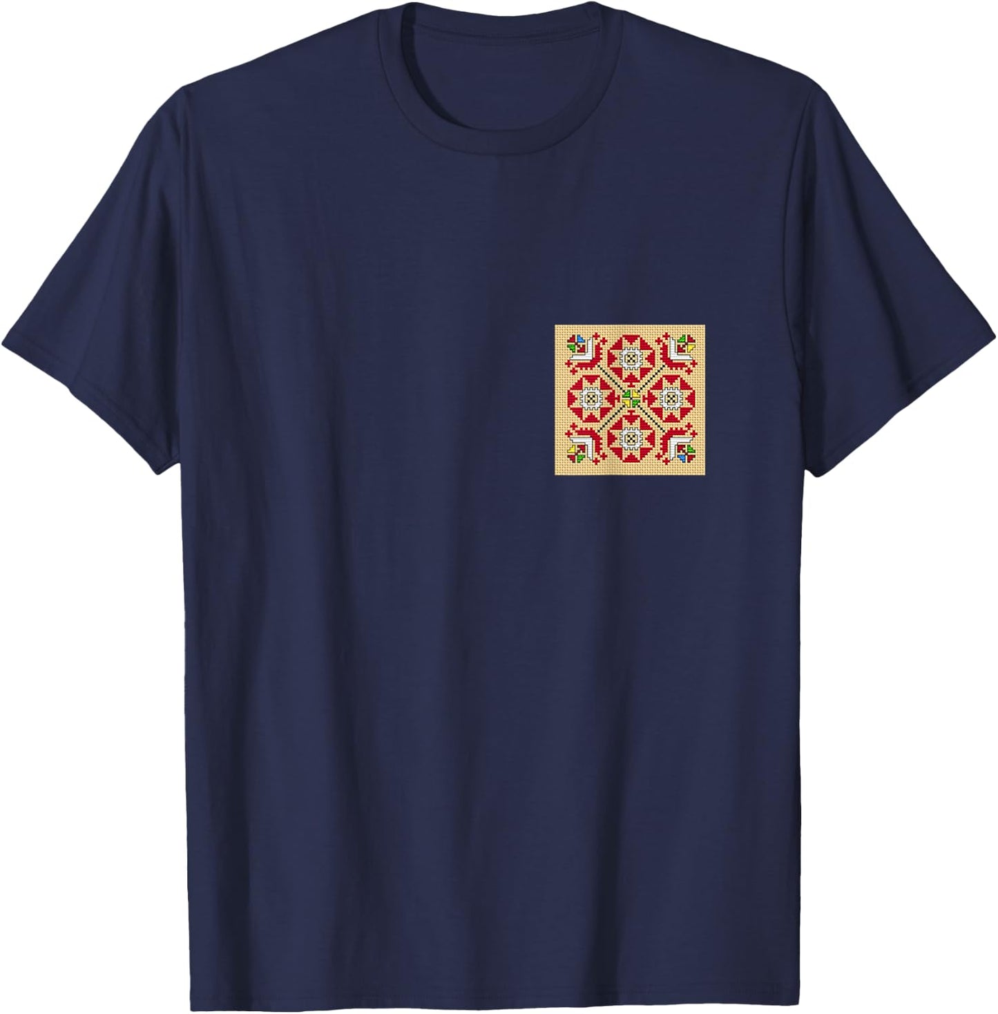 Bulgarian Shevitsa Traditional Folklore T-Shirt - T-Shirt | Navy