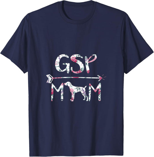 German Shorthair Pointer Funny GSP Mom T-Shirt - T-Shirt | Navy