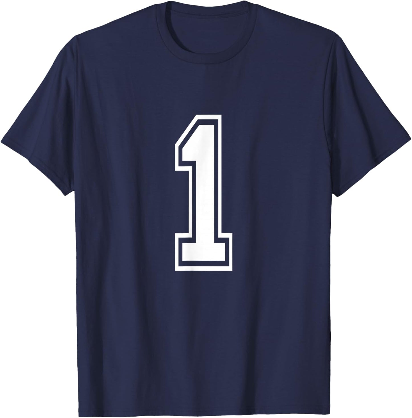 Number 1 Varsity Sports Team Jersey 1st Birthday 1 Year T-Shirt - T-Shirt | Navy