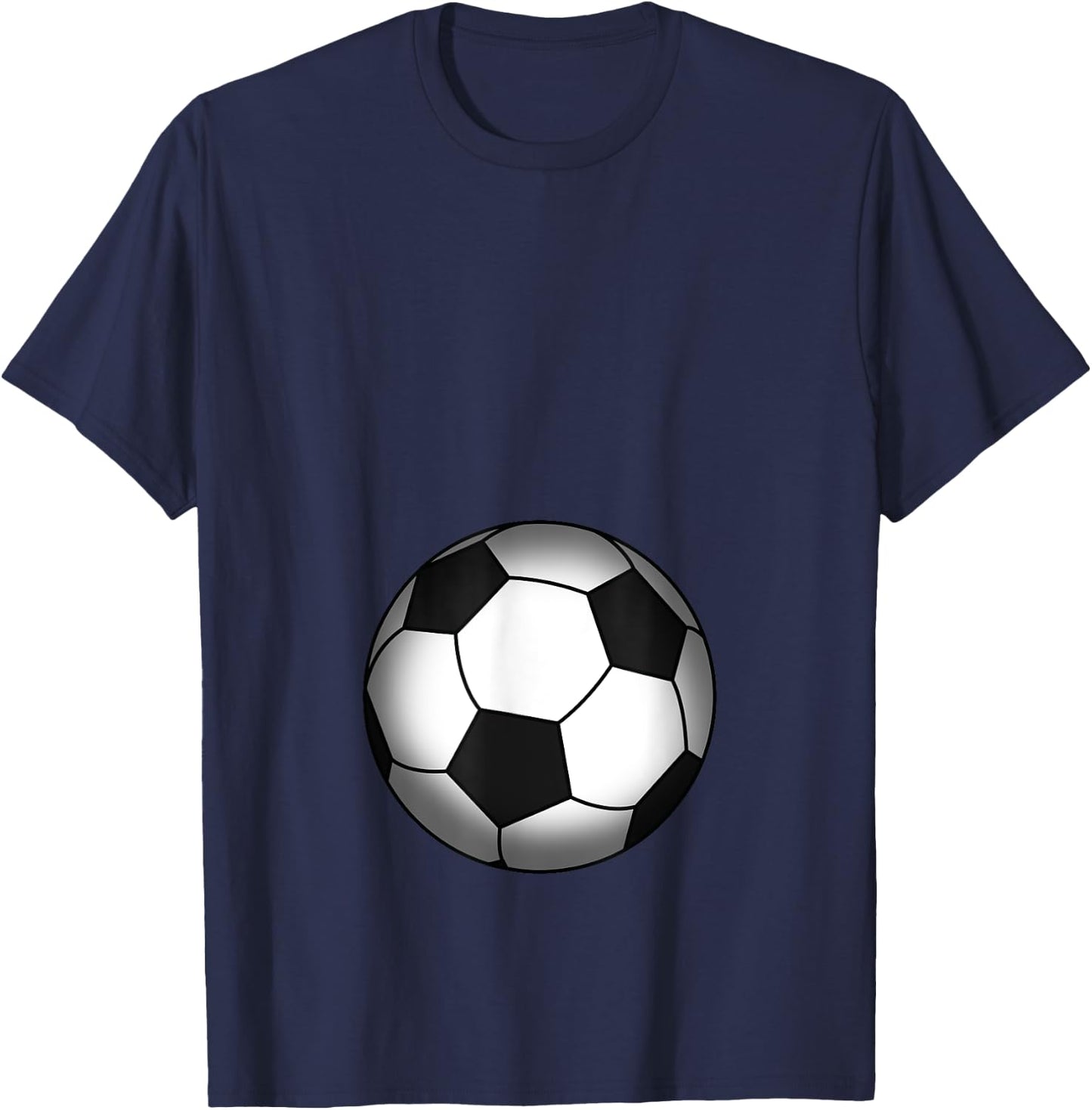 Funny Soccer Player Belly Pregnant Mama T-Shirt - T-Shirt | Navy