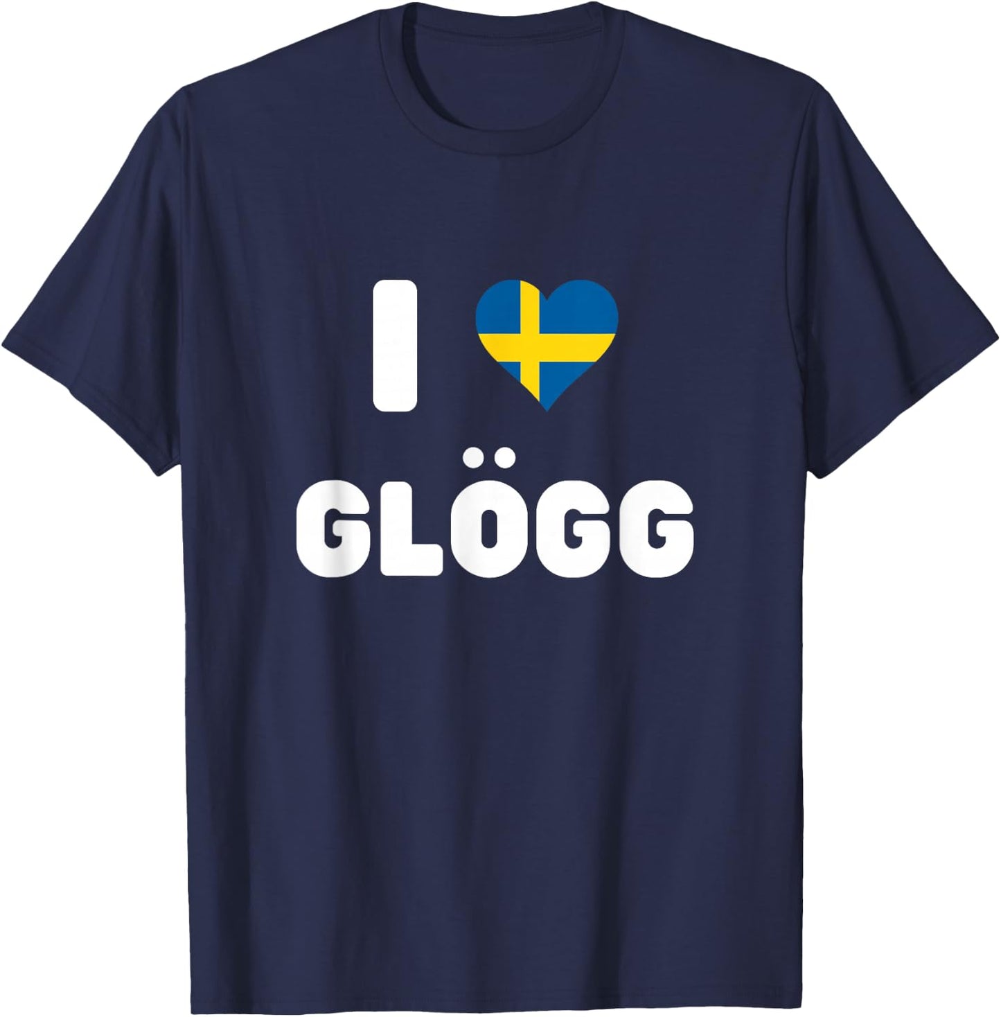 I Love Glogg Sweden Mulled Wine T-Shirt - T-Shirt | Navy