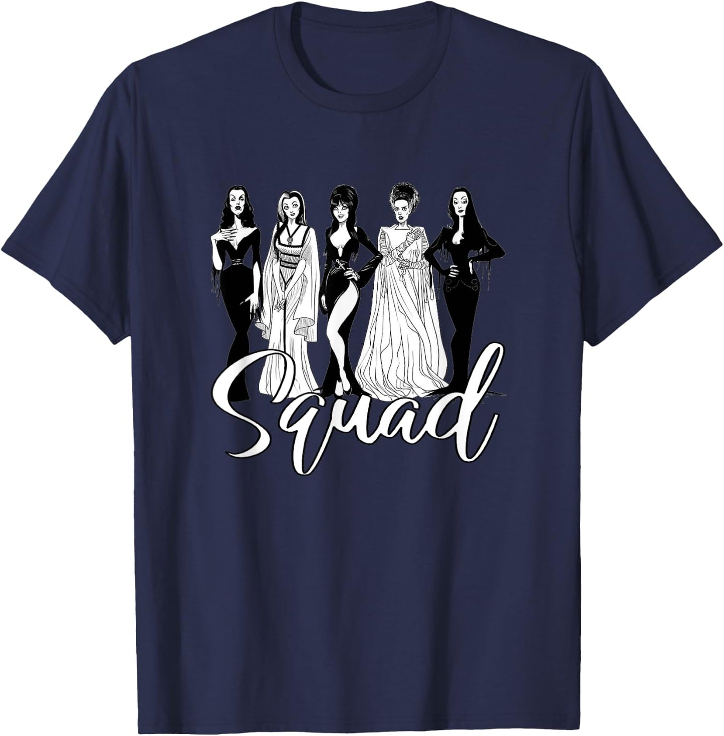Goth Squad Halloween Ghoul Gang Goth Queen Horror Movies T-Shirt - T-Shirt | Navy