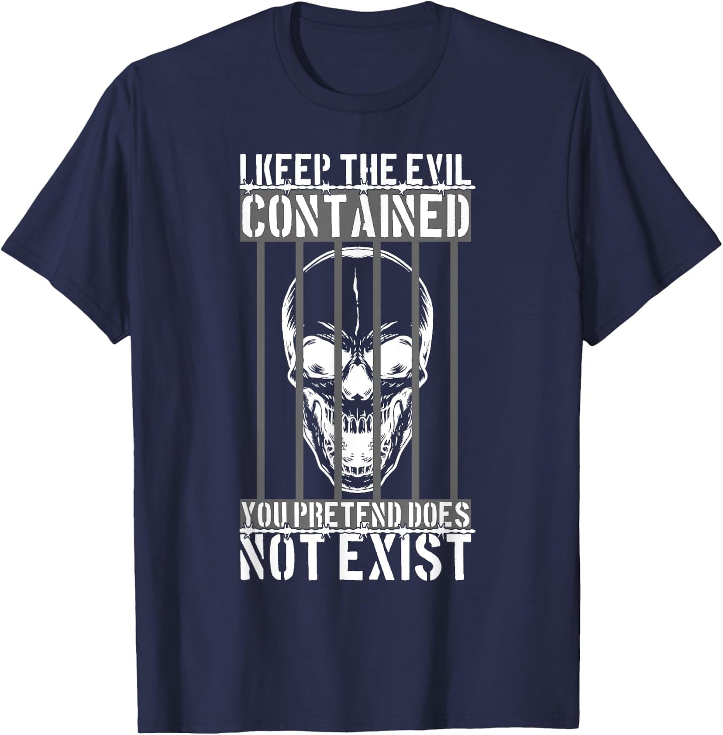 Proud Corrections Officer -Adults Black Cotton T-Shirt - T-Shirt | Navy