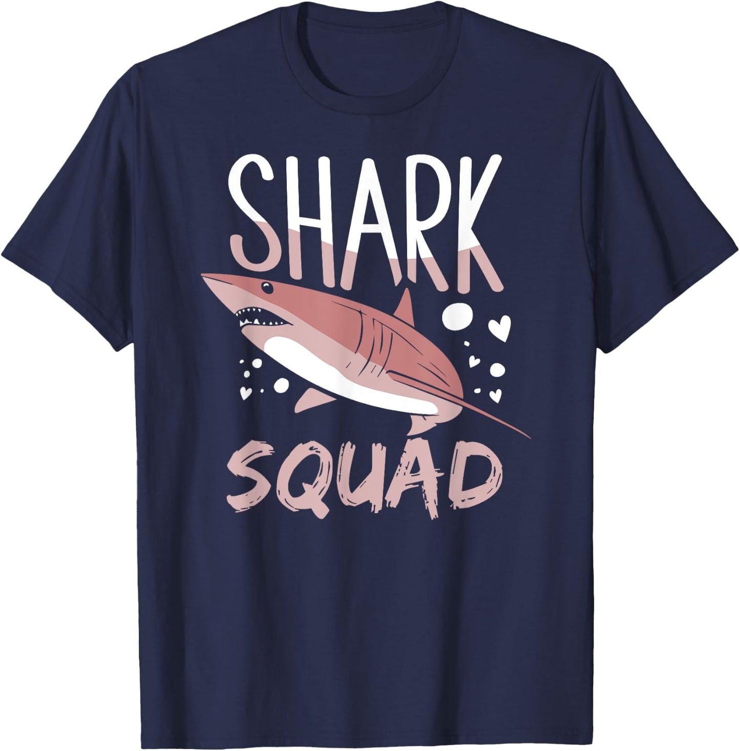 Shark Squad Cute Sharks Lover Fan T-Shirt - T-Shirt | Navy