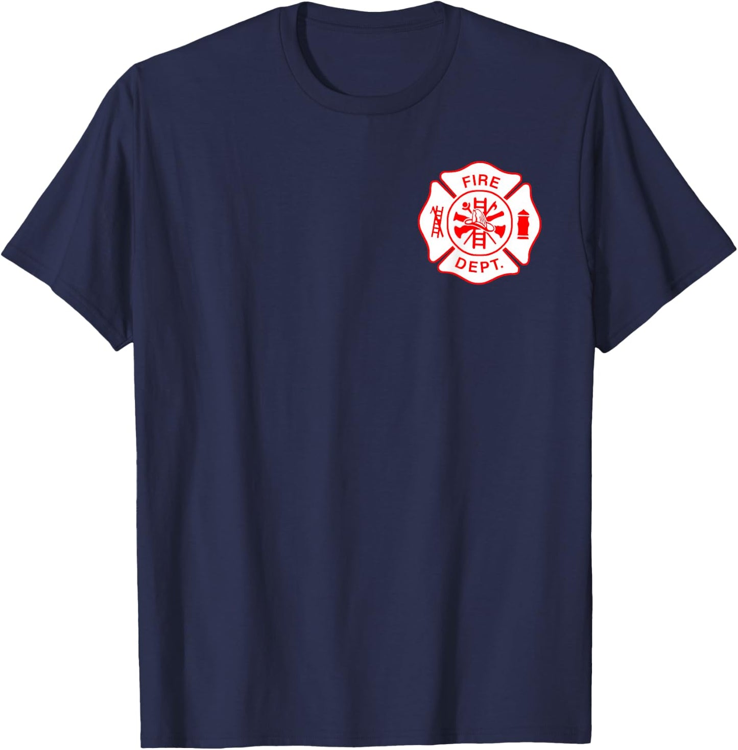 Fire Department Logo Uniform Fireman Symbol Firefighter Gear T-Shirt - T-Shirt | Navy