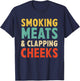 Smoking Meats and Clapping Cheeks Funny Bbq Meat Smoking T-Shirt - T-Shirt | Navy