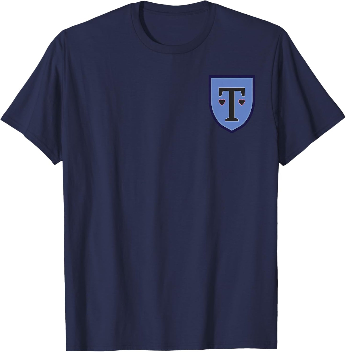 Heartstopper Truham Grammar School Heart Pocket Crest T-Shirt - T-Shirt | Navy