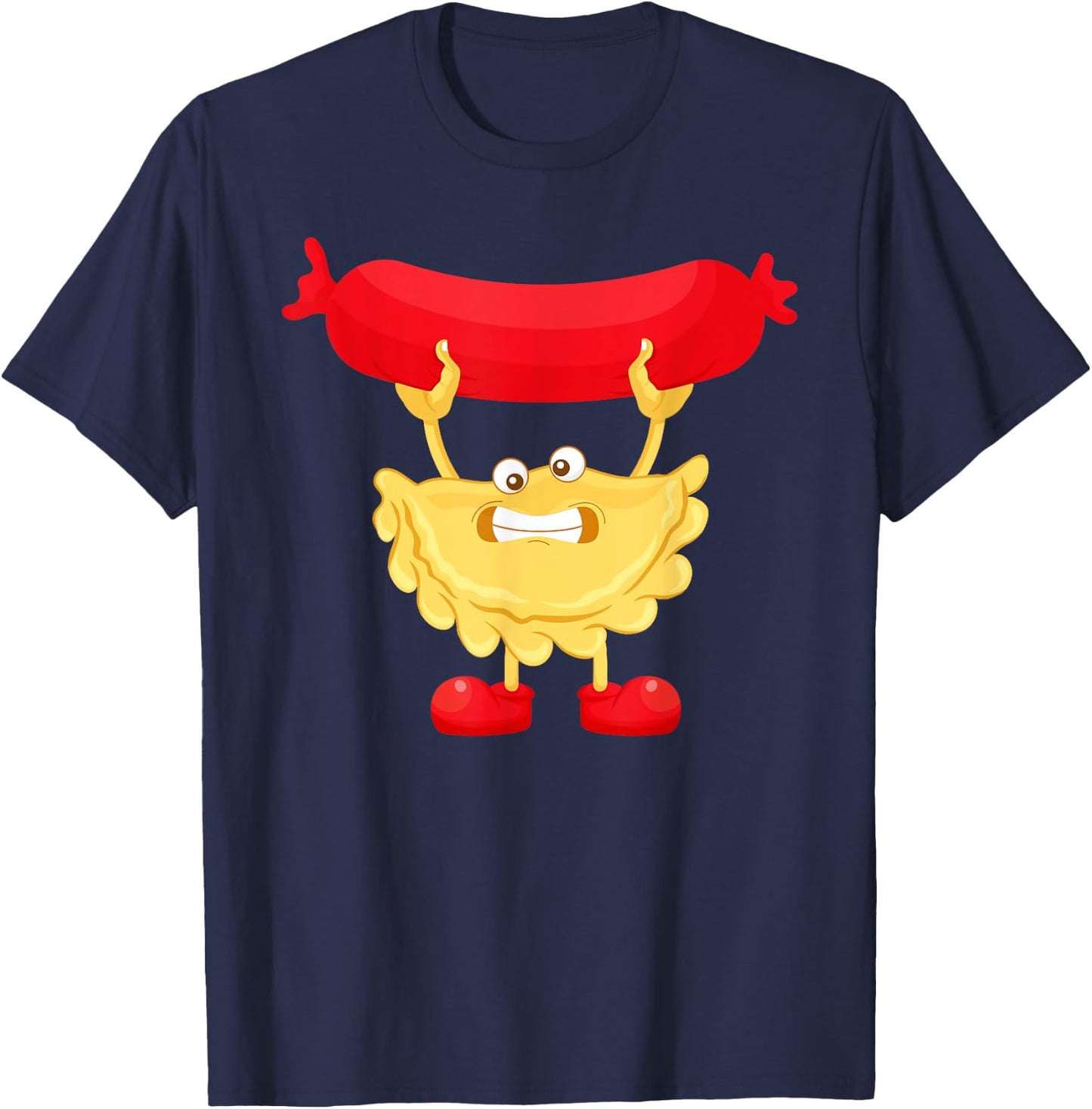 Cute Pierogi Kielbasa Art Women Sausage Polish Food T-Shirt - T-Shirt | Navy
