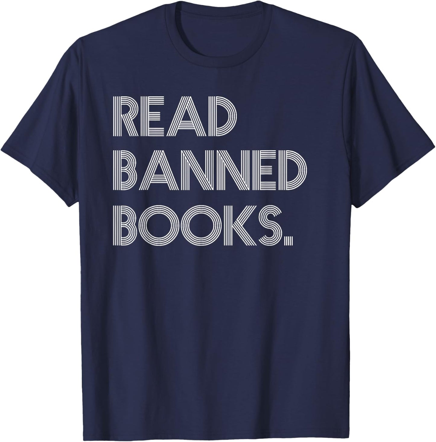 Read Banned Books Librarians Banned Books Week Retro Vintage T-Shirt - T-Shirt | Navy