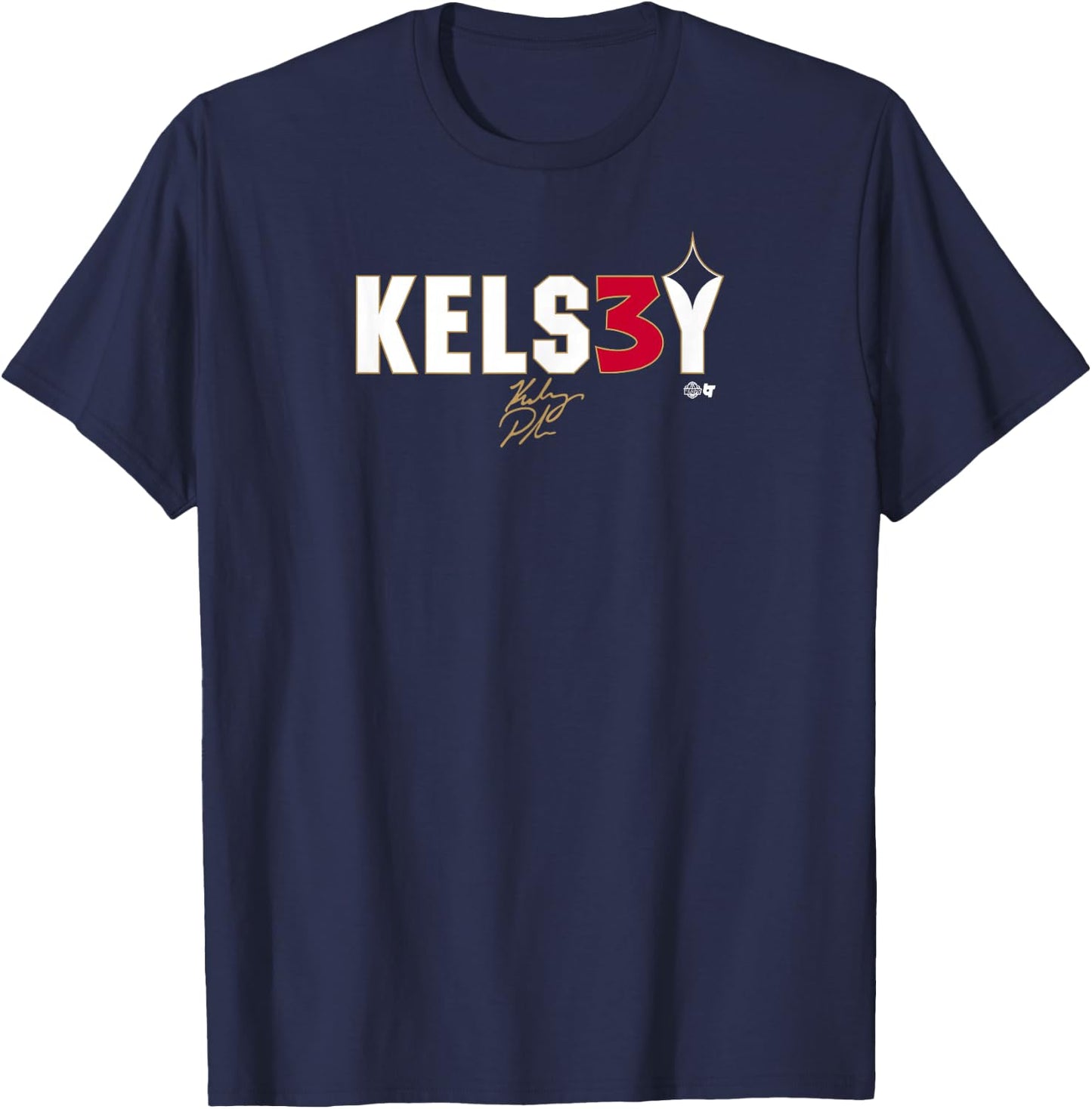 Kelsey Plum: KELS3Y - Las Vegas Basketball T-Shirt - T-Shirt | Navy