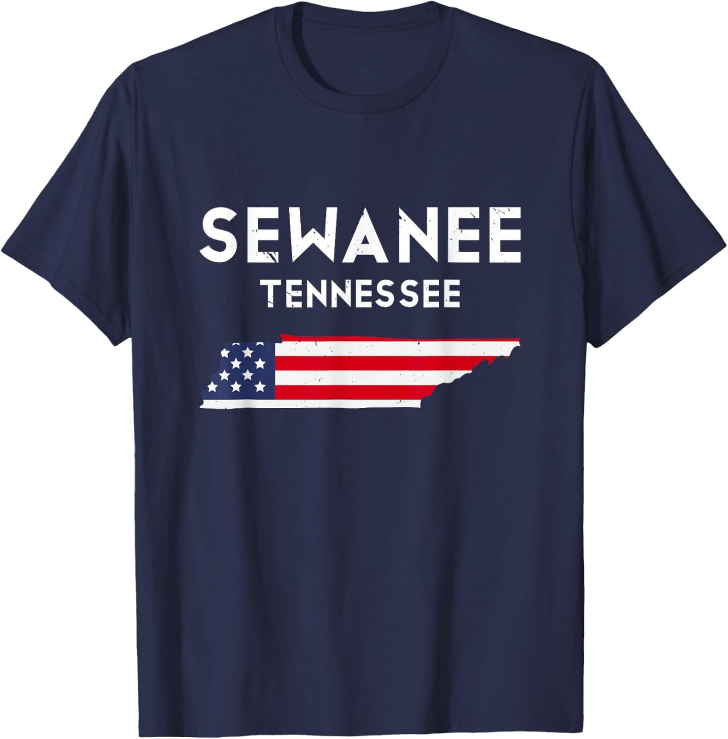 Sewanee Tennessee USA State America Travel Tennessean T-Shirt - T-Shirt | Navy