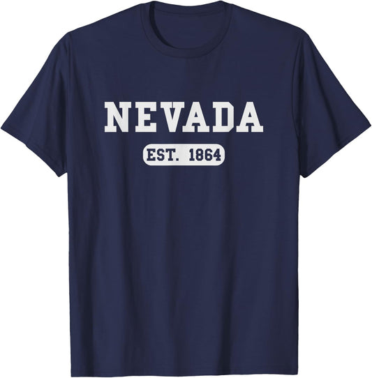 NEVADA - Throwback Design - Classic T-Shirt - T-Shirt | Navy