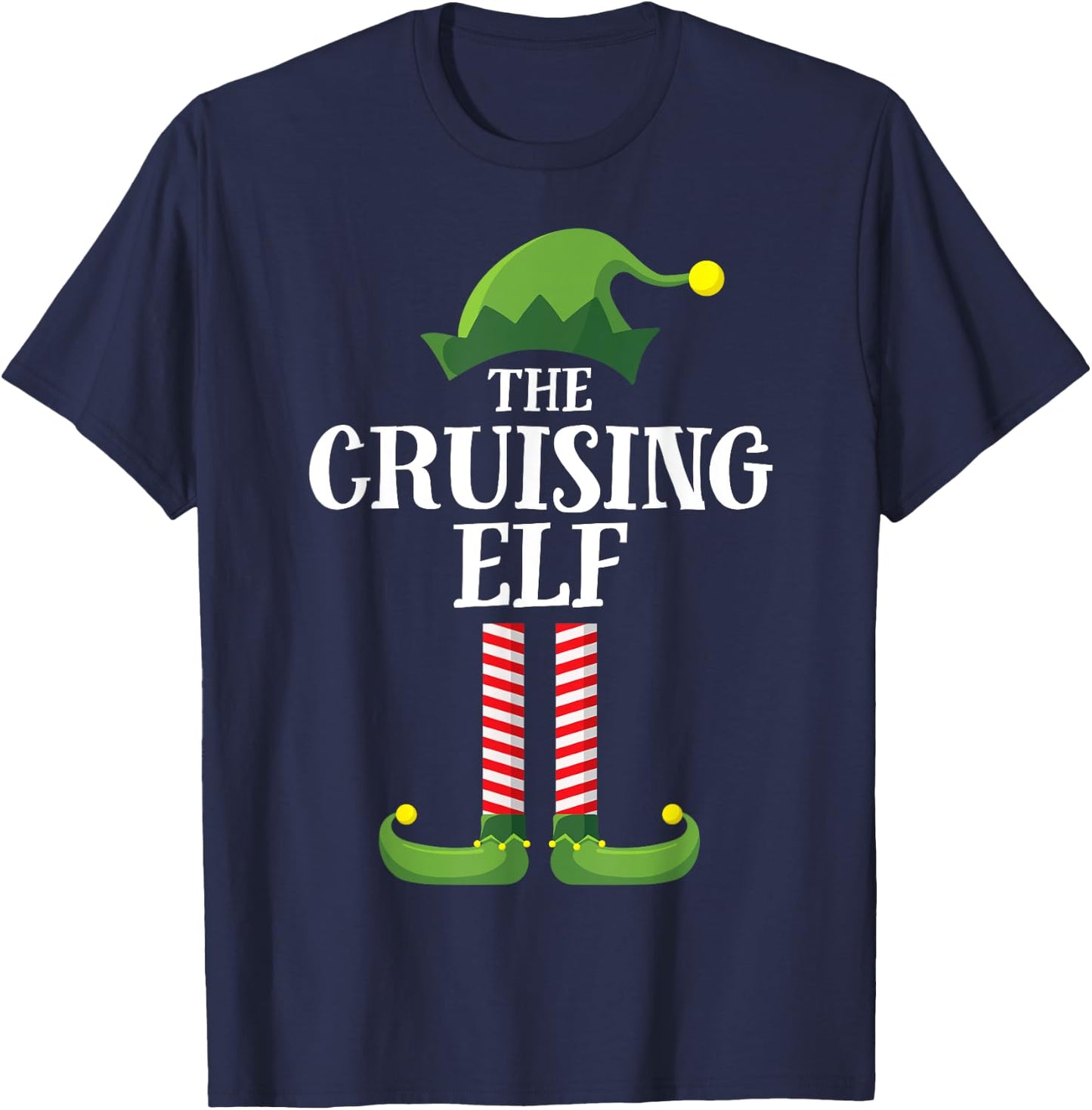 Cruising Elf Matching Family Cruise Christmas Funny Group T-Shirt - T-Shirt | Navy