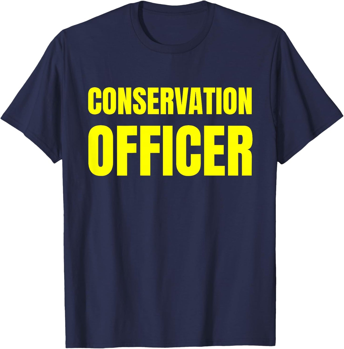 Conservation Officer Uniform YELLOW BACK PRINT On Duty CO T-Shirt - T-Shirt | Navy