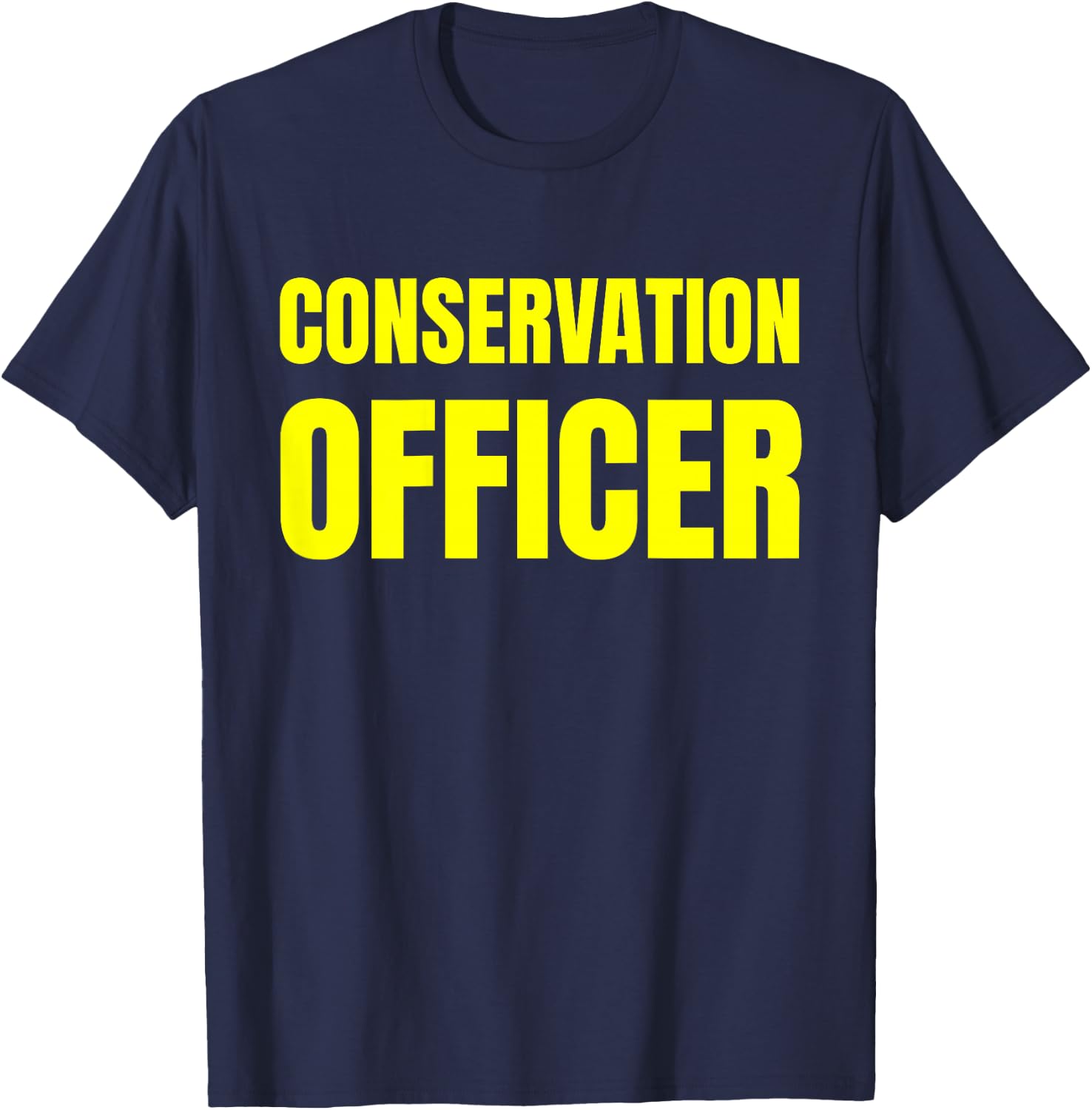 Conservation Officer Uniform YELLOW BACK PRINT On Duty CO T-Shirt - T-Shirt | Navy