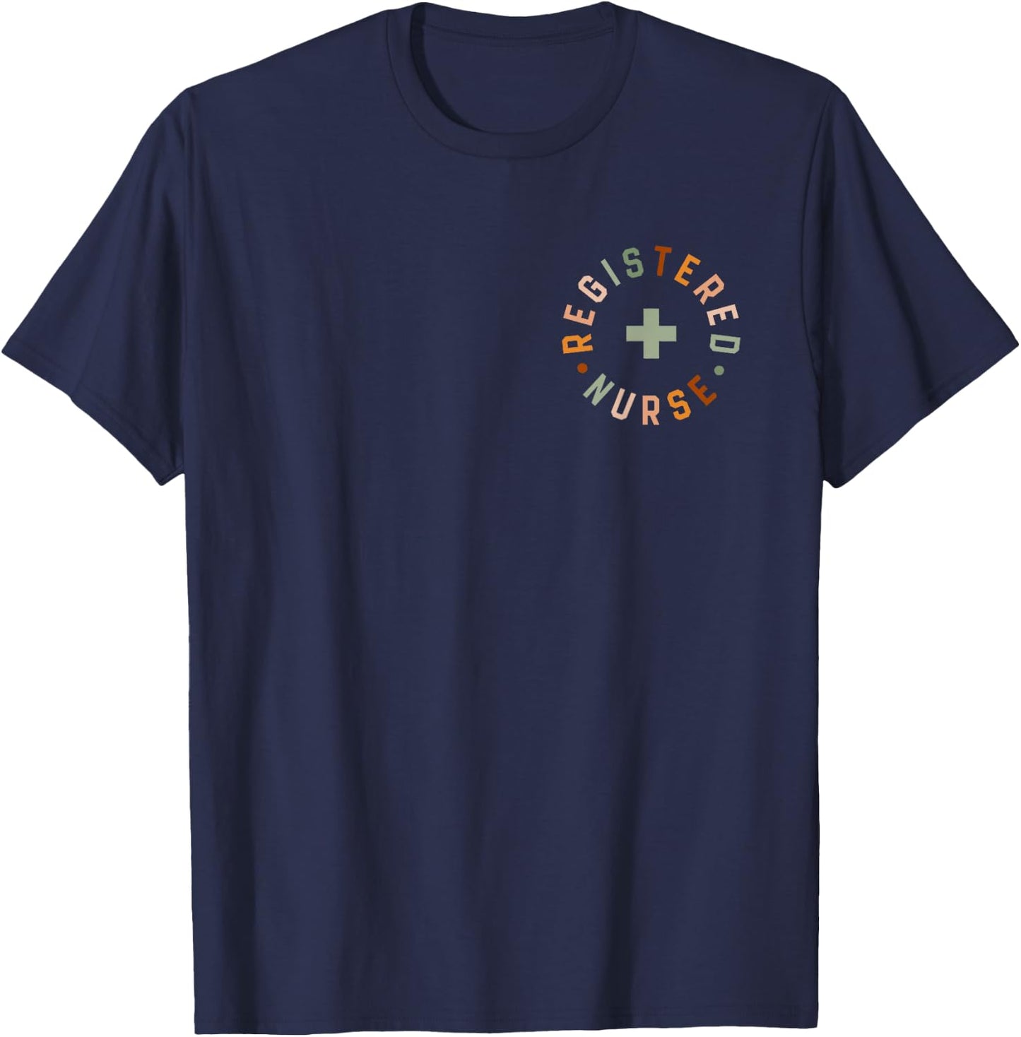 Retro Vintage Registered Nurse Stethoscope Nursing RN Staff T-Shirt - T-Shirt | Navy