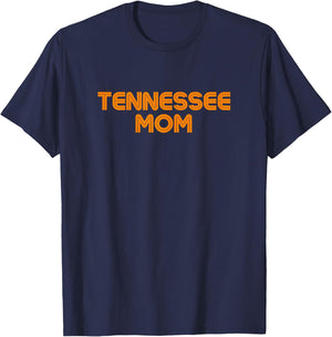 Retro Tennessee Mom | TN Orange Vintage Tennessee Mom T-Shirt - T-Shirt | Navy