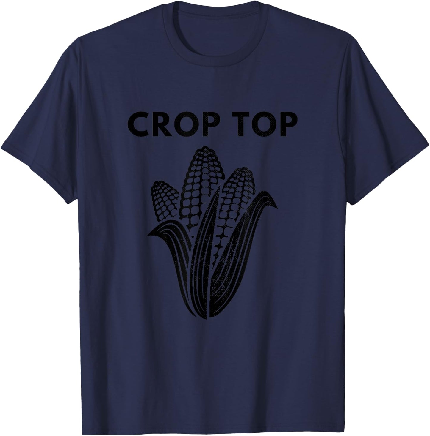 Crop Top Funny Vegetable Farming Vegetarian Farmer T-Shirt - T-Shirt | Navy
