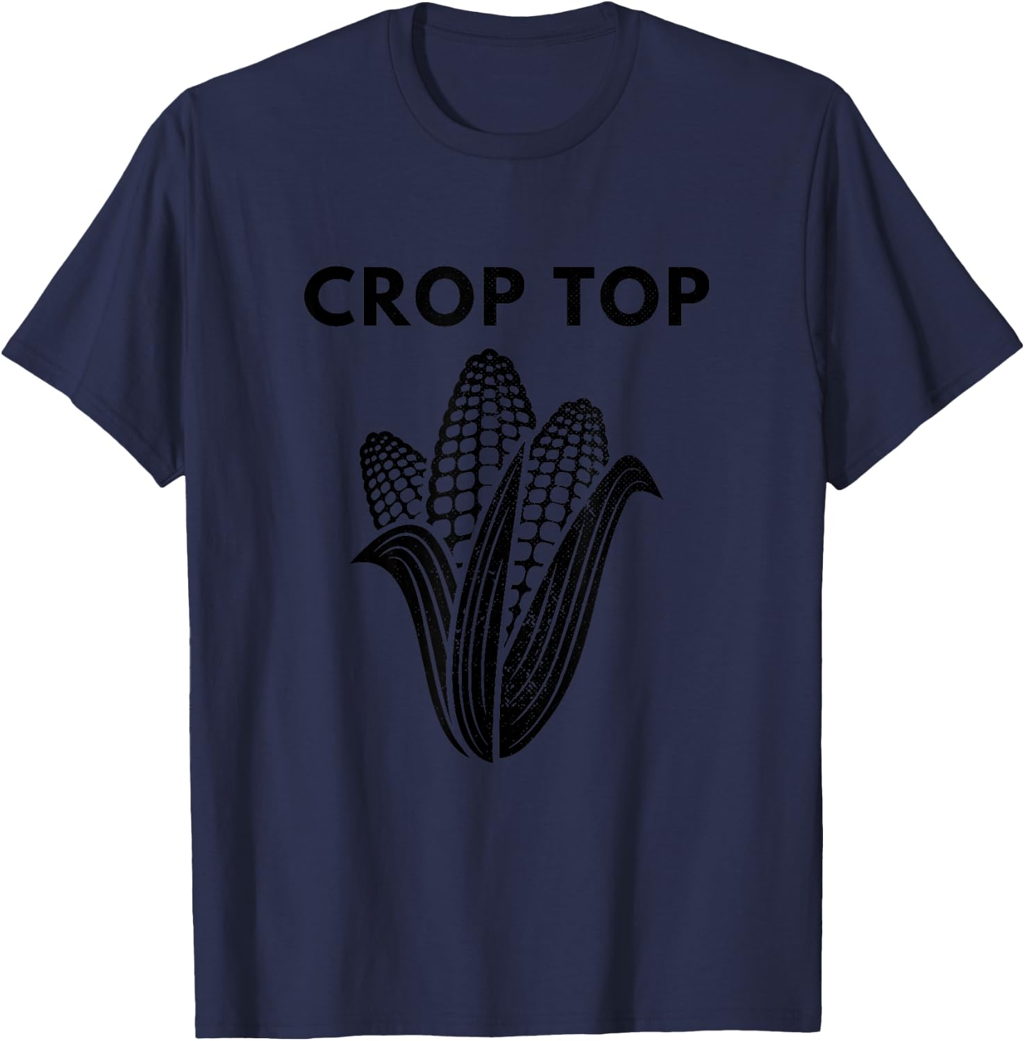 Crop Top Funny Vegetable Farming Vegetarian Farmer T-Shirt - T-Shirt | Navy