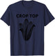 Crop Top Funny Vegetable Farming Vegetarian Farmer T-Shirt - T-Shirt | Navy