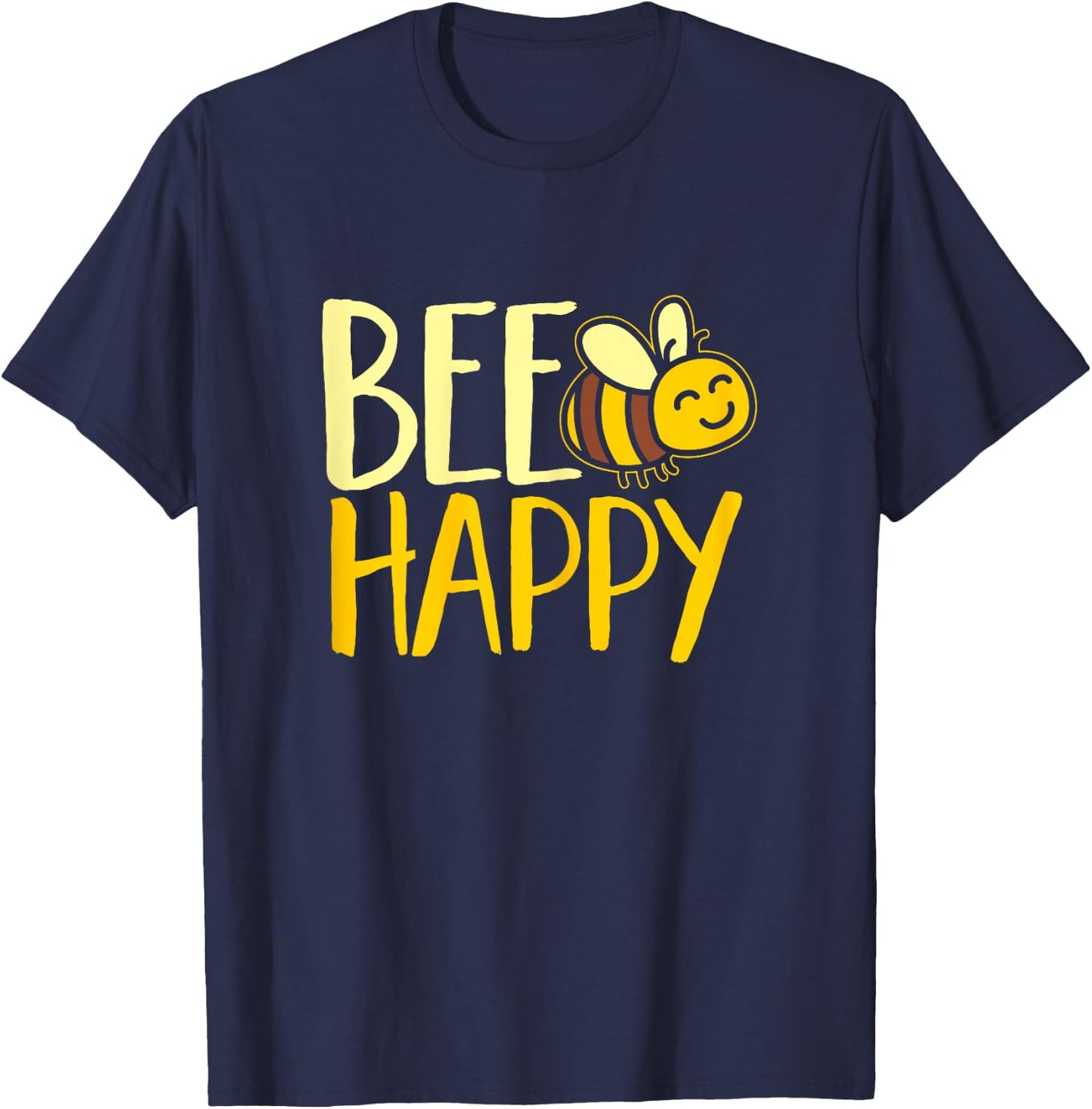 Kids & Women Bumble Bee Cute Bee Happy T-Shirt - T-Shirt | Navy