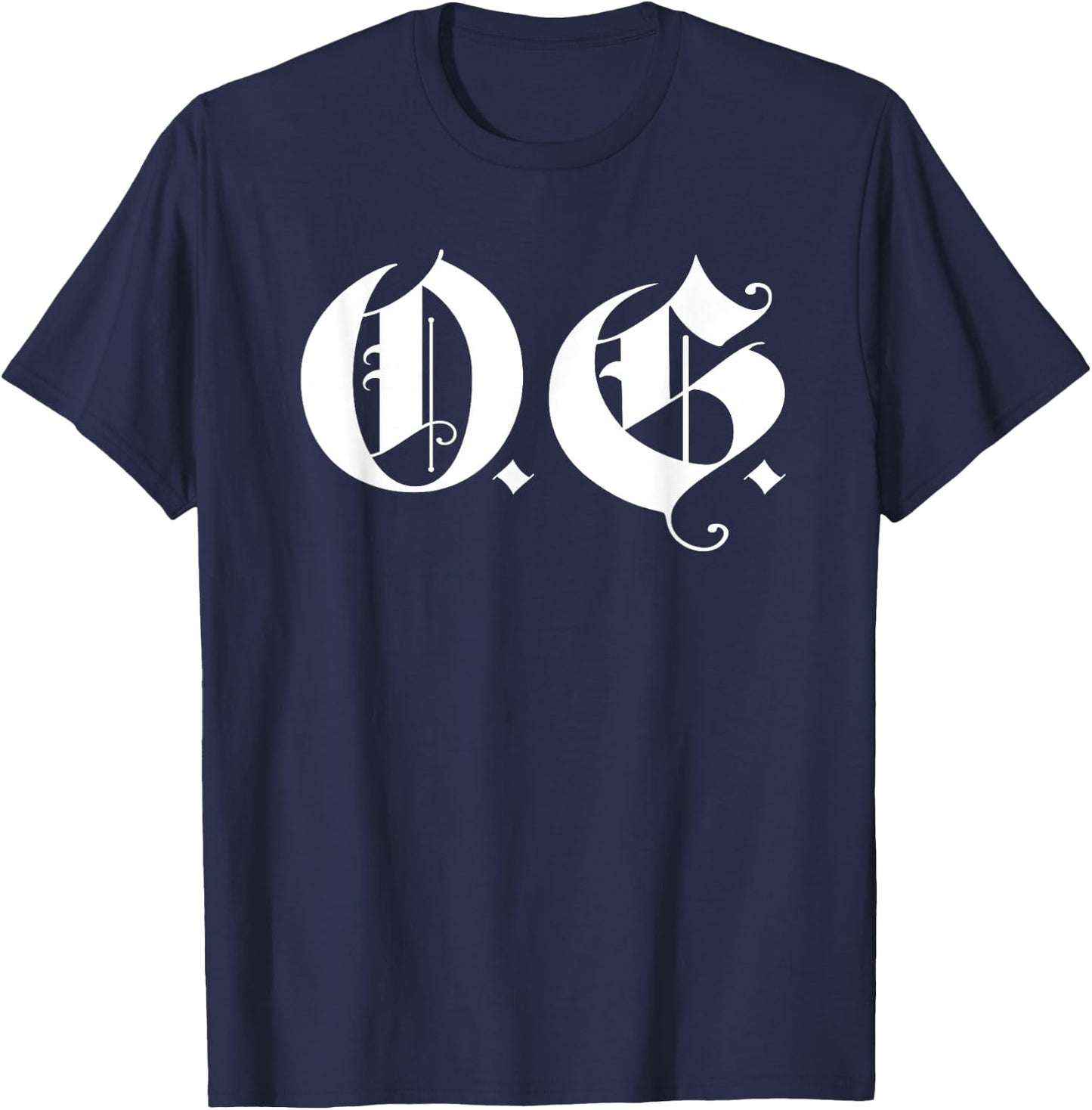 OG Original Gangster Gangsta O.G. Calligraphy Men Women T-Shirt - T-Shirt | Navy