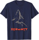 Moutain In Zermatt, Valais, Switzerland T-Shirt - T-Shirt | Navy