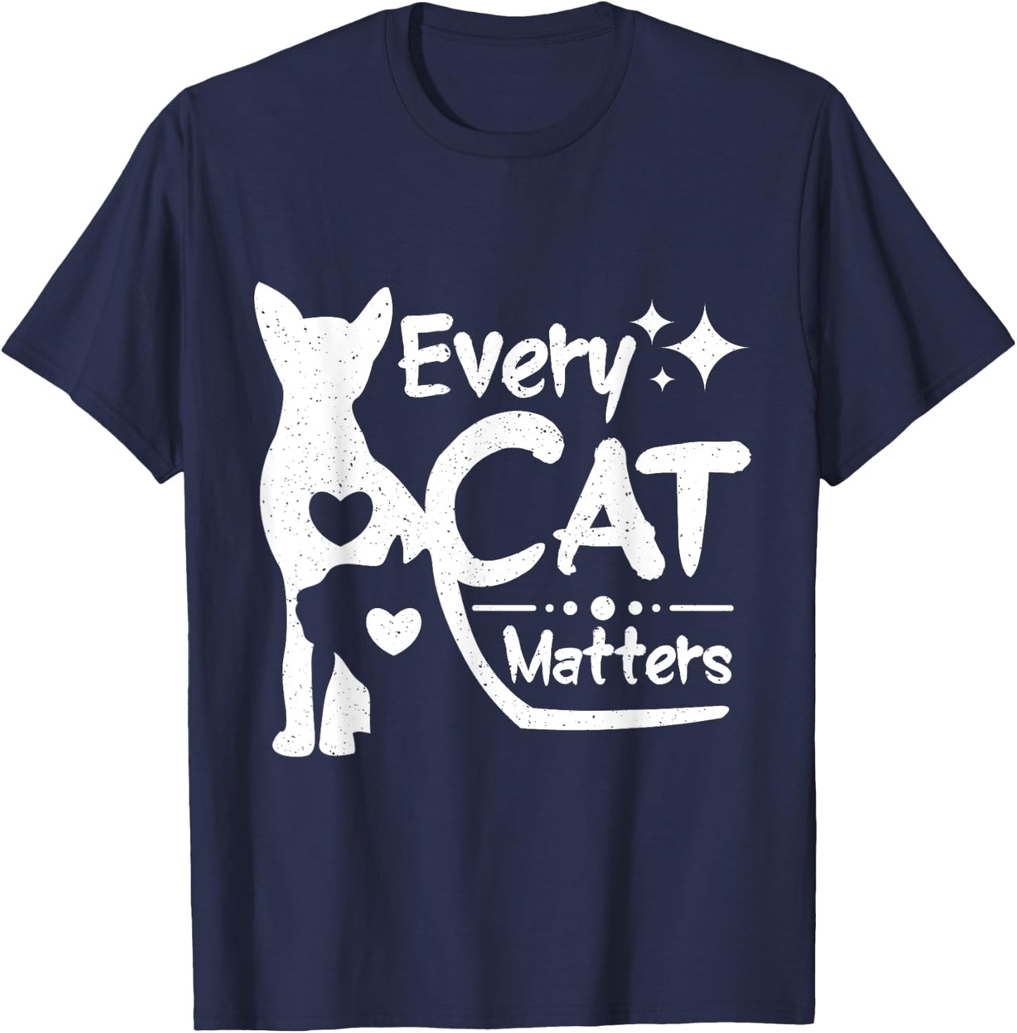 Cat rescue Every cat matters Women Girls Kids T-Shirt - T-Shirt | Navy
