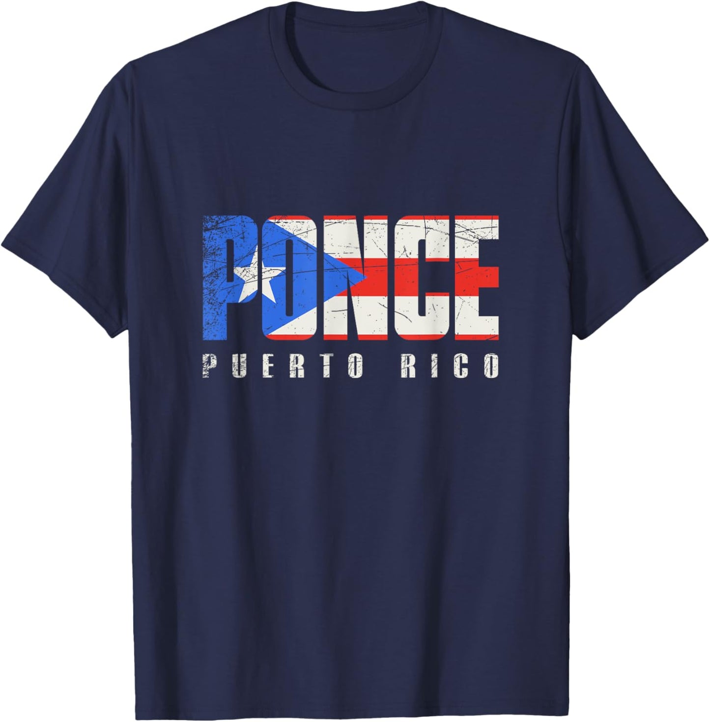 Puerto Rican flag Ponce Puerto Rico T-Shirt - T-Shirt | Navy