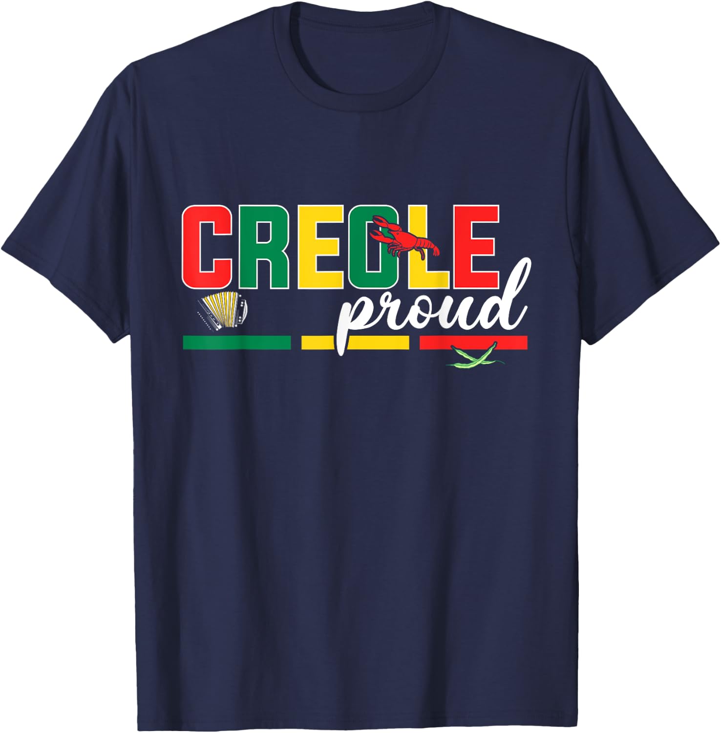 Zydeco Creole Proud of Zydeco Music Festivals Trail Rides T-Shirt - T-Shirt | Navy