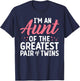 Im an Aunt of the greatest pair of Twins Aunt T-Shirt - T-Shirt | Navy