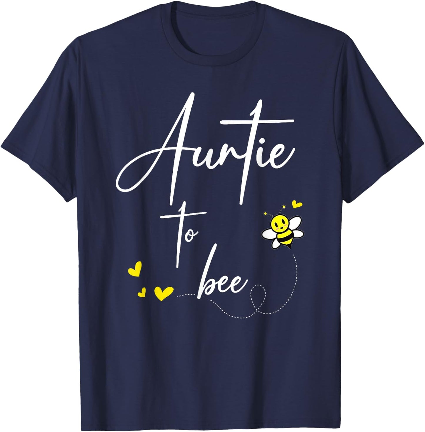 Auntie To Bee Funny Matching Family T-Shirt - T-Shirt | Navy