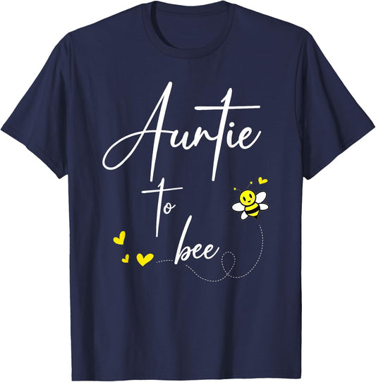 Auntie To Bee Funny Matching Family T-Shirt - T-Shirt | Navy