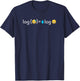 Funny Math Sweating Smile Face Emoticon for Math Teacher T-Shirt - T-Shirt | Navy