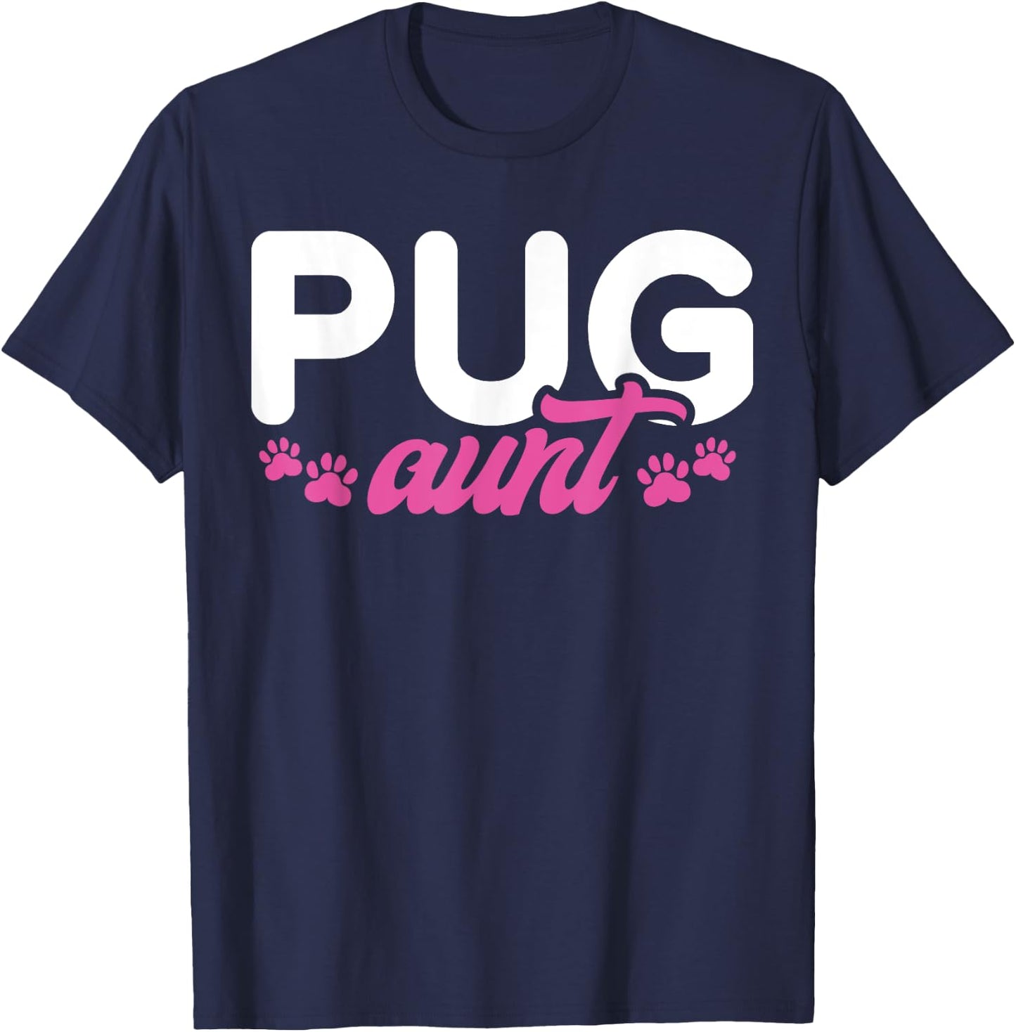 Pug Aunt T-Shirt - T-Shirt | Navy
