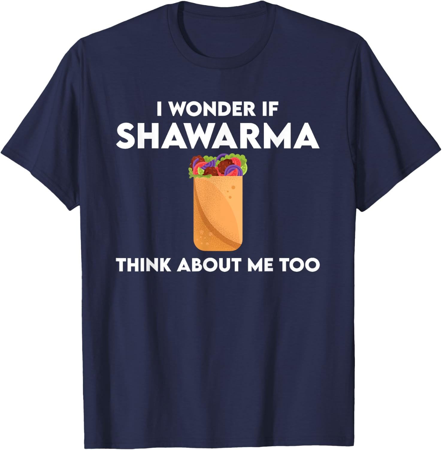 Funny Shawarma Lover Outfit Arab Kebab Dish T-Shirt - T-Shirt | Navy