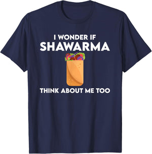 Funny Shawarma Lover Outfit Arab Kebab Dish T-Shirt - T-Shirt | Navy