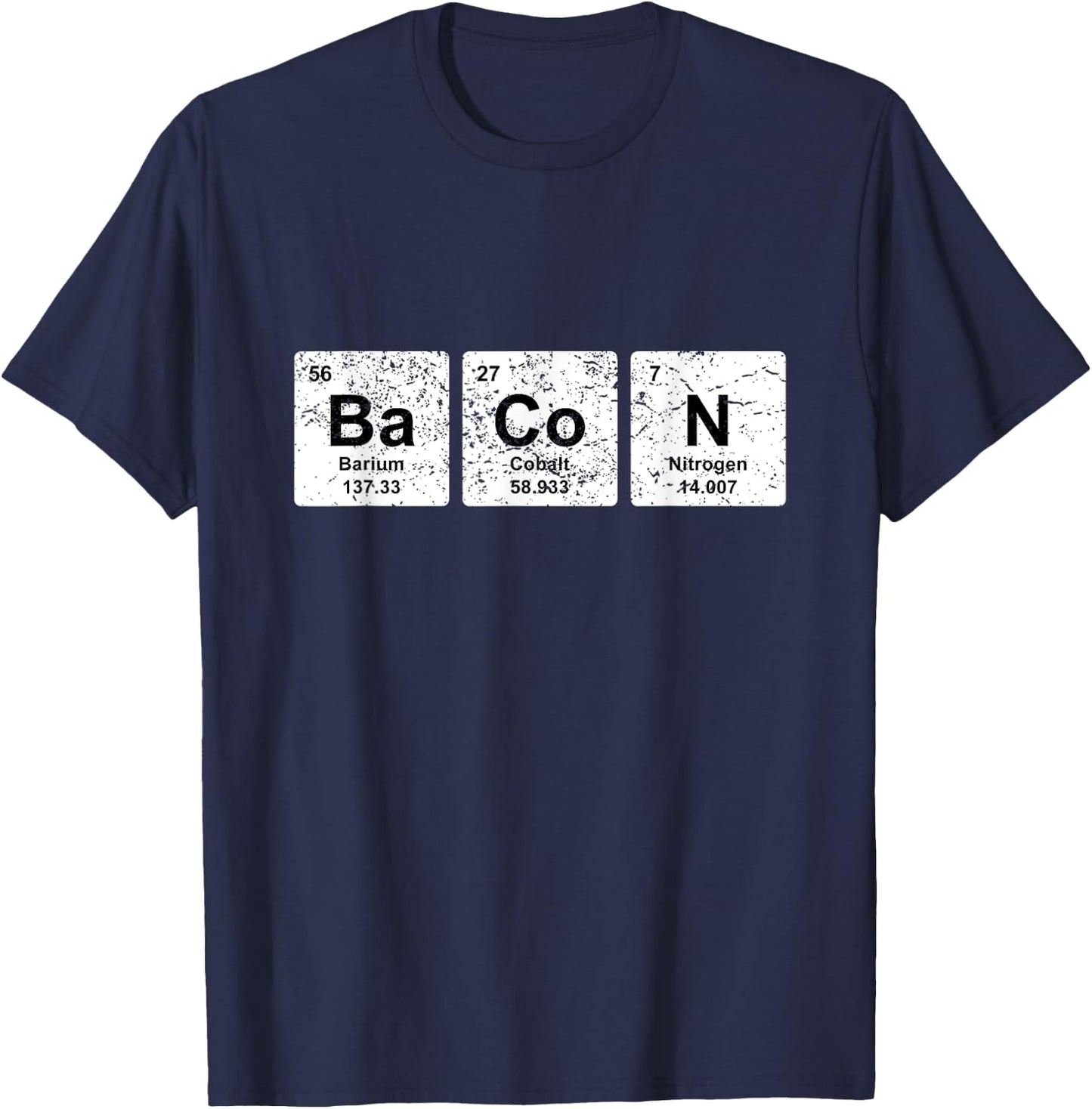 Funny Food Lover Outfit Chemistry Foodie Bacon T-Shirt - T-Shirt | Navy