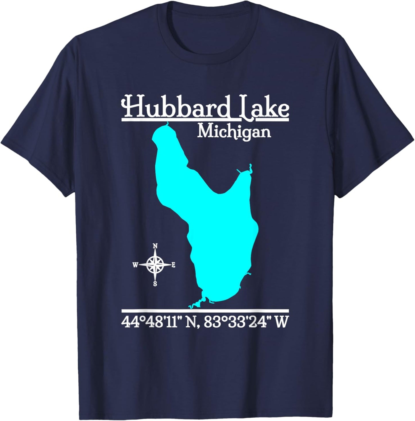 Hubbard Lake, Michigan T-Shirt - T-Shirt | Navy