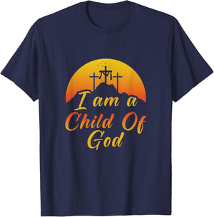 Christ Religious I am a child of god Christen T-Shirt - T-Shirt | Navy