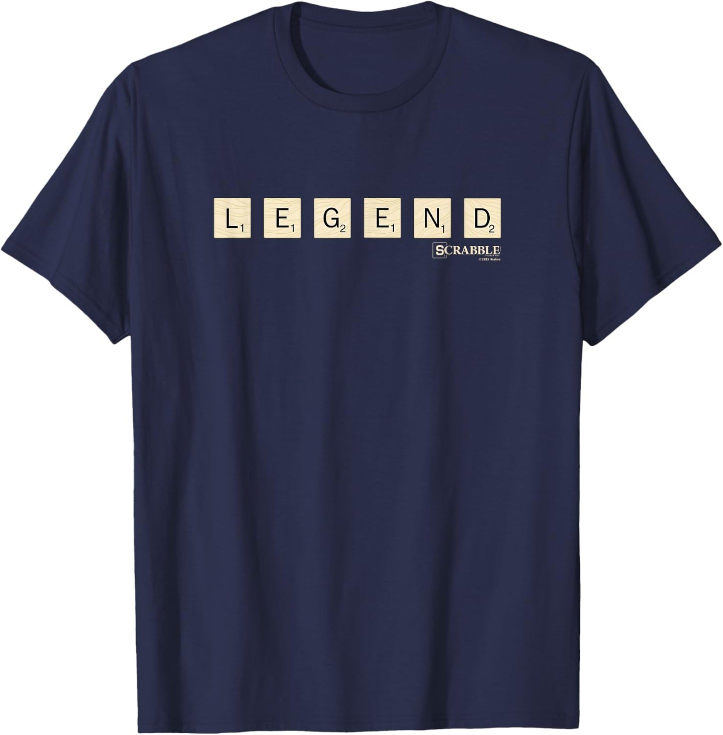 Scrabble Legend Vintage Letter Tiles Logo T-Shirt - T-Shirt | Navy