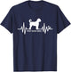 Golden Doodle Heart Beat EKG Pulse Design For Dog Lovers T-Shirt - T-Shirt | Navy